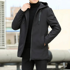 Men Jackets Autumn Winter Men's Trench Coat Men Casual Thicken Warm