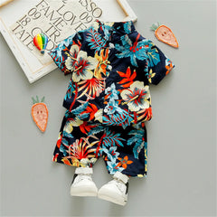 0-5Y Kids Baby Boy Clothes Boho Summer Floral Print Sets 2Pcs Short