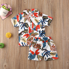 0-5Y Kids Baby Boy Clothes Boho Summer Floral Print Sets 2Pcs Short