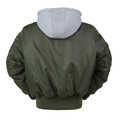 2023 aw winter bomber flight jacket MA-1 with hood streetwear clothes