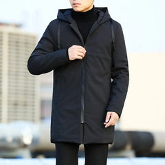 Men Jackets Autumn Winter Men's Trench Coat Men Casual Thicken Warm