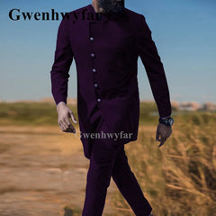 Gwenhwyfar New Fashion Men's Indian Style Wedding Suit Green Handsome