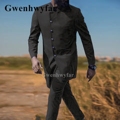 Gwenhwyfar New Fashion Men's Indian Style Wedding Suit Green Handsome