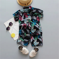 0-5Y Kids Baby Boy Clothes Boho Summer Floral Print Sets 2Pcs Short