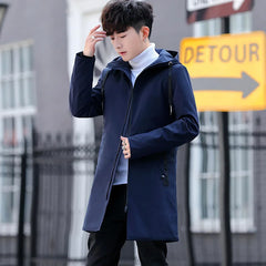 Men Jackets Autumn Winter Men's Trench Coat Men Casual Thicken Warm