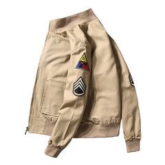 2023 Brad Pitt Fury WW2 Tanker Khaki Spring Military Cotton Bomber