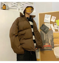 LAPPSTER Winter Harajuku Short Puffer Jacket Men Short Parkas Casual