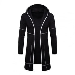 Hooded Long Sleeve Male Jacket Solid Color Autumn Winter Windproof