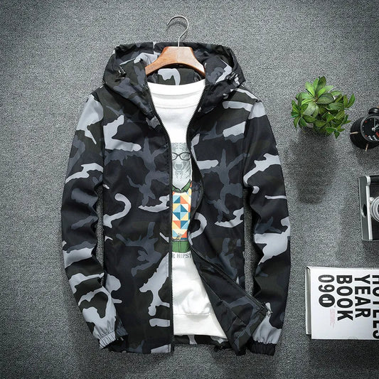 Men's New Camo Jackets 2023 Spring Autumn Casual Coats Hooded Jacket