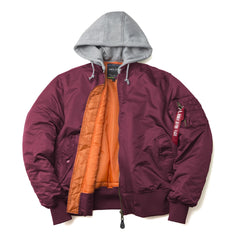 2023 aw winter bomber flight jacket MA-1 with hood streetwear clothes