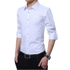 Casual Social Formal shirt Men long Sleeve Shirts Business Slim Office
