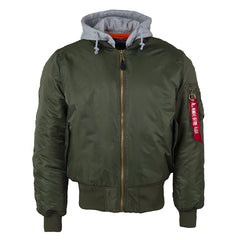 2023 aw winter bomber flight jacket MA-1 with hood streetwear clothes