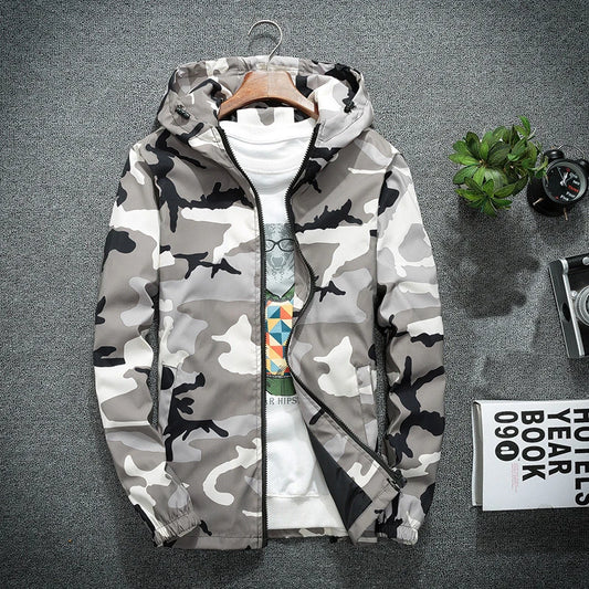 Men's New Camo Jackets 2023 Spring Autumn Casual Coats Hooded Jacket