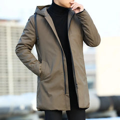 Men Jackets Autumn Winter Men's Trench Coat Men Casual Thicken Warm