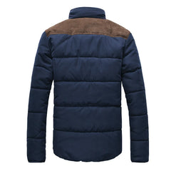 DIMUSI Winter Diamond Jacket Men Warm Casual Parkas Cotton Stand
