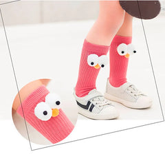 Kids Socks Cotton 3D Big Eyes Cartoon Socks Colored Cute Baby Long