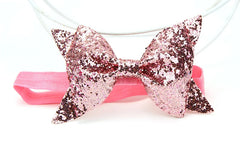 Yundfly Fashion Sequin Bow Hair Band Children Kids Headdress Baby