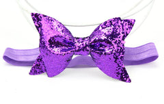 Yundfly Fashion Sequin Bow Hair Band Children Kids Headdress Baby