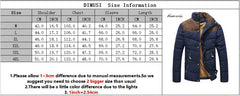 DIMUSI Winter Diamond Jacket Men Warm Casual Parkas Cotton Stand