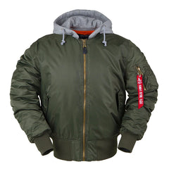2023 aw winter bomber flight jacket MA-1 with hood streetwear clothes