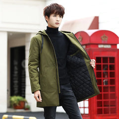 Men Jackets Autumn Winter Men's Trench Coat Men Casual Thicken Warm