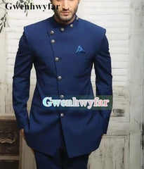 Gwenhwyfar Trendy design men's jacket pants Indian style groom wedding