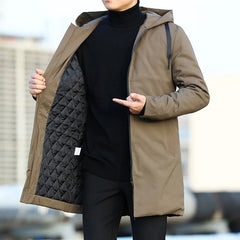 Men Jackets Autumn Winter Men's Trench Coat Men Casual Thicken Warm