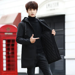 Men Jackets Autumn Winter Men's Trench Coat Men Casual Thicken Warm