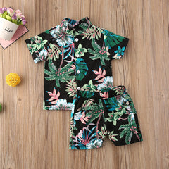 0-5Y Kids Baby Boy Clothes Boho Summer Floral Print Sets 2Pcs Short