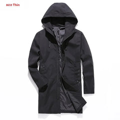 Men Jackets Autumn Winter Men's Trench Coat Men Casual Thicken Warm