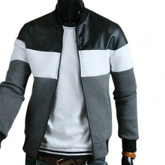 Hot Sale Men Jacket Oblique Pockets Handsome Stand-up Collar