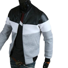 Hot Sale Men Jacket Oblique Pockets Handsome Stand-up Collar