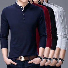 Men's Long Sleeve Polo Shirts | Long Sleeve Polo Shirts Men | Slim Fit