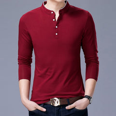 Men's Long Sleeve Polo Shirts | Long Sleeve Polo Shirts Men | Slim Fit