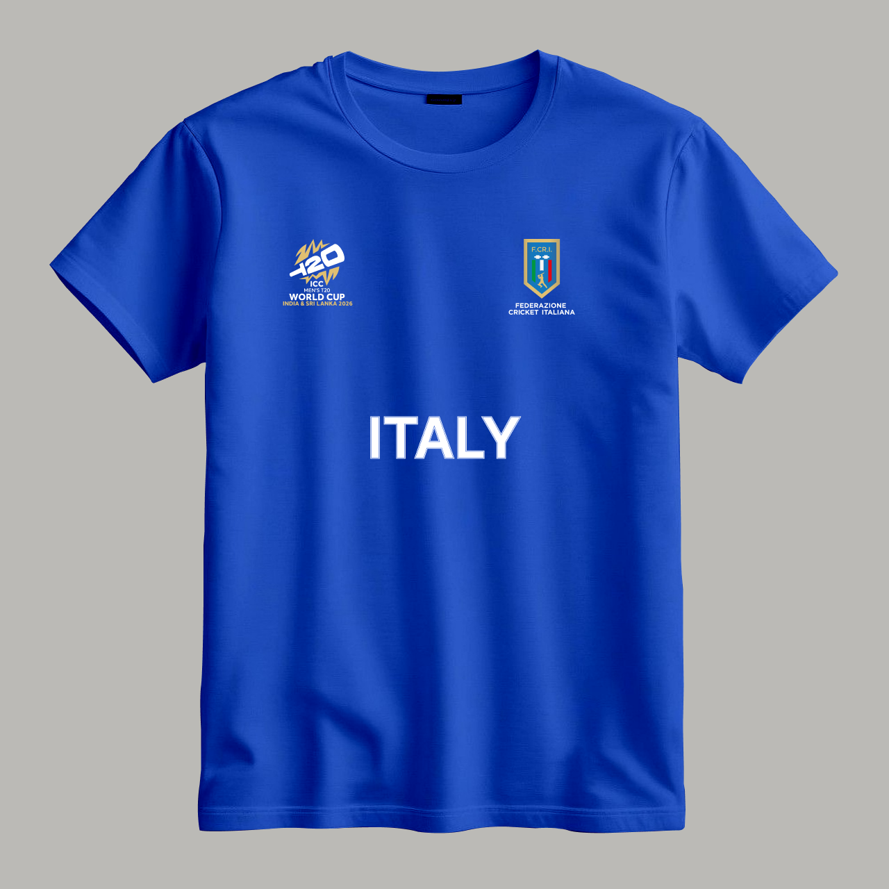 Cricket World Cup 2026 Italy Team Fan T-Shirt |  Male & Female Fan Jersey