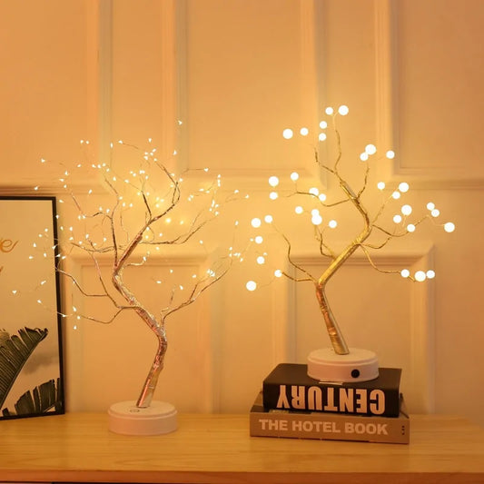 LED Mini Christmas Tree Fairy Lights with Copper Wire Garland