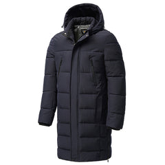 Men 2021 Winter New Plus Long Warm Thick Hood Parkas Jacket Coat Men