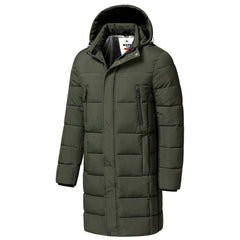 Men 2021 Winter New Plus Long Warm Thick Hood Parkas Jacket Coat Men