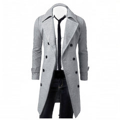 Men's Double Breasted Trench Coat 2022 New Wool Blend High Quality