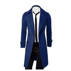 Men's Double Breasted Trench Coat 2022 New Wool Blend High Quality