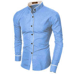 Men's Luxury Casual Formal Shirt Long Sleeve Slim Fit Business Dress