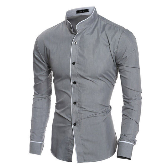 Men's Luxury Casual Formal Shirt Long Sleeve Slim Fit Business Dress