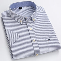 Short Sleeve Cotton Men's Shirts | Men's Short Sleeve Shirts Pocket -