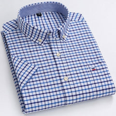 Short Sleeve Cotton Men's Shirts | Men's Short Sleeve Shirts Pocket -