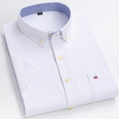 Short Sleeve Cotton Men's Shirts | Men's Short Sleeve Shirts Pocket -