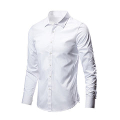 Men's White Shirt Long-sleeved Non-iron Business Professional Work