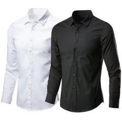 Men's White Shirt Long-sleeved Non-iron Business Professional Work