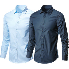 Men's White Shirt Long-sleeved Non-iron Business Professional Work