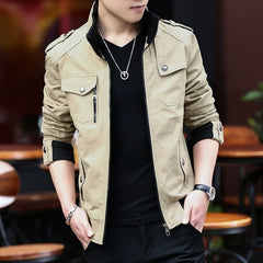 Mens Jacket Fashion Army Military Jacket Man Coats Bomber Jacket Stand