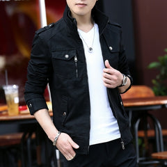 Mens Jacket Fashion Army Military Jacket Man Coats Bomber Jacket Stand